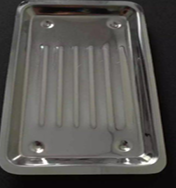Bandeja acanalada de acero inoxidable 20x 10x 2 CM